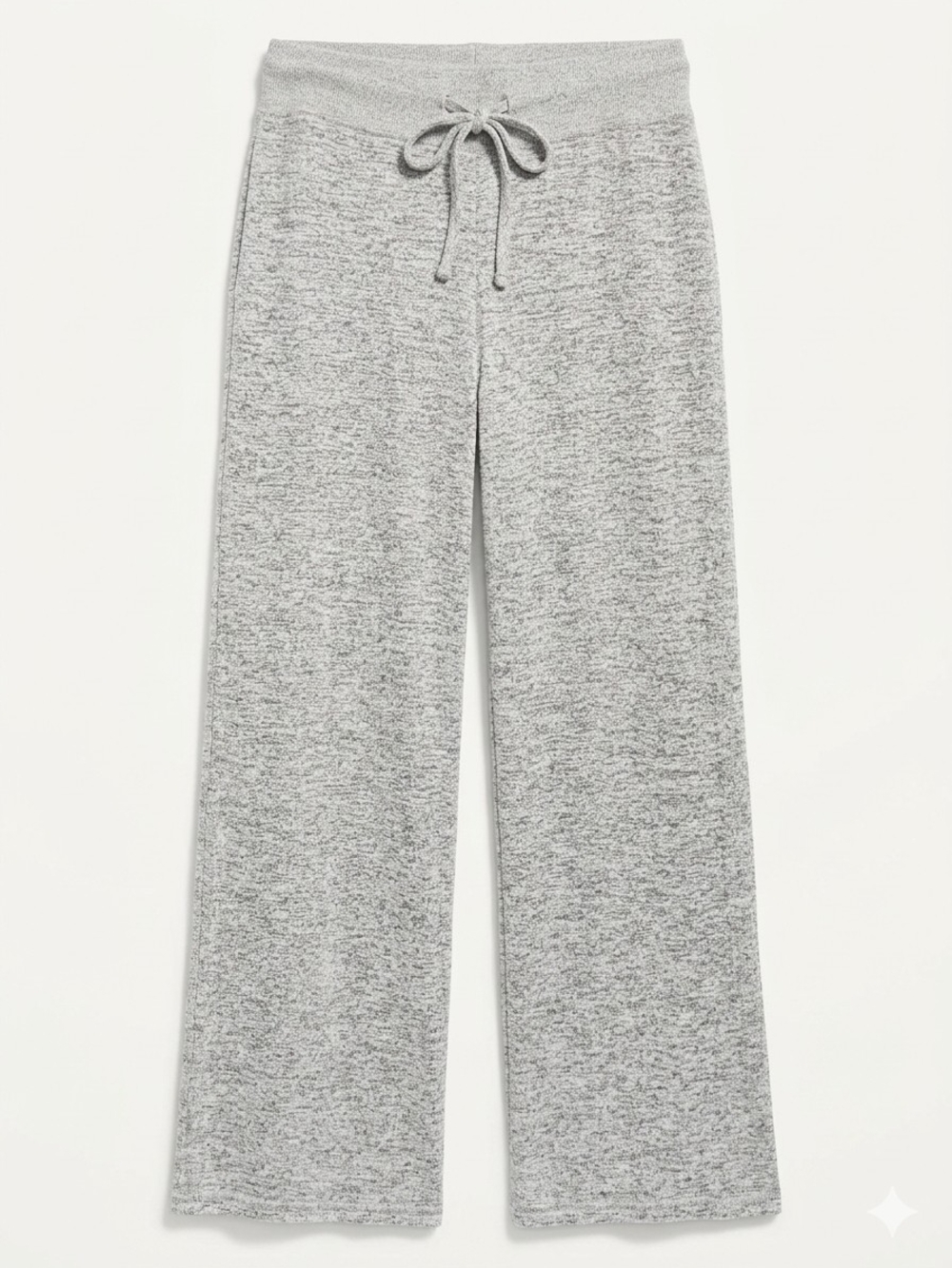 Make + Model Heather Light Gray Wide-Leg Drawstring Pants